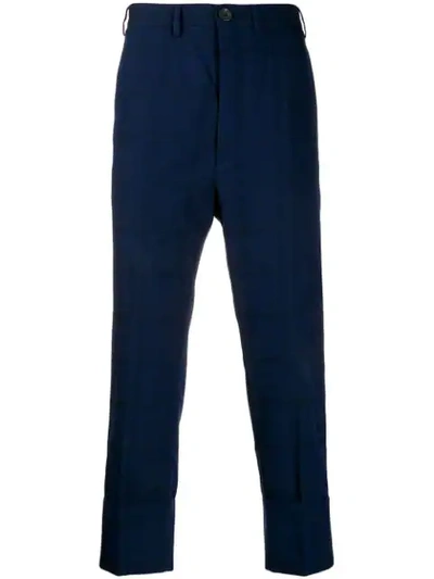 Vivienne Westwood Grid Pattern Trousers - 蓝色 In Blue