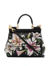 DOLCE & GABBANA SMALL FLORAL PRINT SICILY TOTE BAG