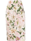 DOLCE & GABBANA FLORAL MIDI SKIRT