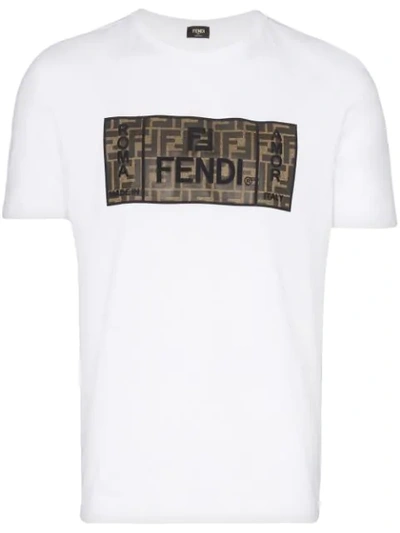 Fendi Ff Motif Panel T-shirt - 白色 In White