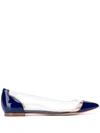 Gianvito Rossi Azure Trasp Ballerinas - Black In Black