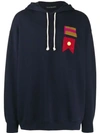 ACNE STUDIOS FLAG-PATCH OVERSIZED HOODIE