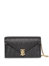 BURBERRY SMALL QUILTED MONOGRAM TB ENVELOPE CLUTCH