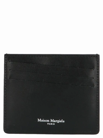 Maison Margiela Compact 'caution' Cardholder In Black