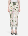 DOLCE & GABBANA LILY-PRINT CADY trousers