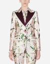 DOLCE & GABBANA LILY-PRINT SHANTUNG BLAZER