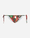 DOLCE & GABBANA PORTOFINO-PRINT TIE BIKINI BOTTOMS