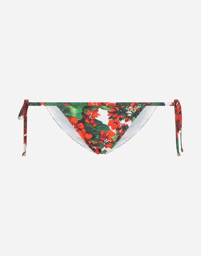 Dolce & Gabbana Portofino-print Tie Bikini Bottoms In Floral Print