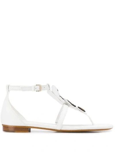 Michael Michael Kors Butterfly Appliqué Thong Sandals - 白色 In White