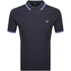 FRED PERRY TWIN TIPPED POLO T SHIRT GREY,119754
