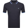 Fred Perry Twin Tipped Extra Slim Fit Pique Polo In Grey