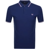 FRED PERRY TWIN TIPPED POLO T SHIRT NAVY,119746