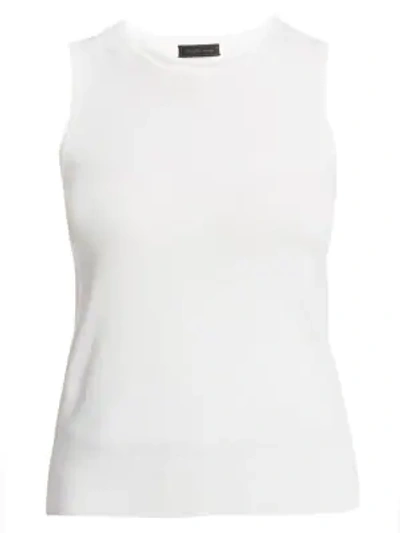 Saks Fifth Avenue Women's Collection Knit Shell Top In White