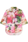 ADAM LIPPES FLORAL-PRINT COTTON-POPLIN SHIRT