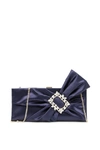 ROGER VIVIER ROGER VIVIER BROCHE DRAPED CLUTCH