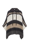 BRUNELLO CUCINELLI STRIPED BRUSHED KNIT PONCHO,749678