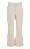 BRUNELLO CUCINELLI CROPPED STRETCH-COTTON FLARED PANTS,749692