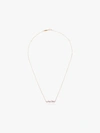 Suzanne Kalan 18k Rose Gold Diamond And Sapphire Bar Necklace In Pink