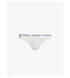 Calvin Klein Carousel Stretch-cotton Thong In Yse Elysian Green