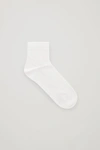 Cos Crochet Low Ankle Socks In White