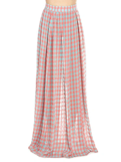 Ultràchic Checked Pleated Skirt In Multicolor