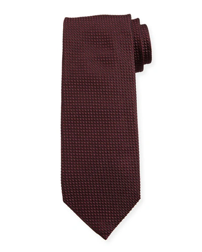 Tom Ford Fil-a-fil Silk-blend Tie In Purple