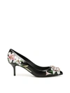 DOLCE & GABBANA LILY PRINT BELLUCCI PUMPS,10962683