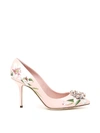 DOLCE & GABBANA BELLUCCI PUMPS WITH LILY PRINT,10962682