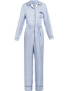 PRADA CONTRAST PIPING JUMPSUIT