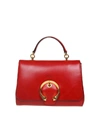 JIMMY CHOO MADELINE HANDLE HANDLE LEATHER BAG IN RED COLOR,10962623