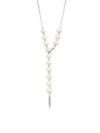 ADRIANA ORSINI Silvertone, Crystal & 5-7MM Pearl Necklace