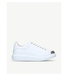 ALEXANDER MCQUEEN SHOW CONTRAST TOE-CAP LEATHER TRAINERS,24114969