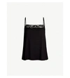 CALVIN KLEIN CK BLACK JERSEY AND LACE CAMISOLE