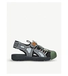 GUCCI TINSEL MESH AND LEATHER SANDALS,20672699