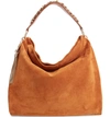 JIMMY CHOO CALLIE SUEDE HOBO,J000117706