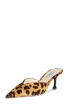 Prada Leopard Print Genuine Calf Hair Mule In Brown