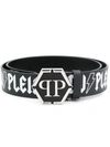 PHILIPP PLEIN PHILIPP PLEIN LOGO PRINT BELT - 黑色