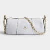 MANU ATELIER Cylinder Bag in White Soft Calf Leather
