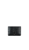 MARC JACOBS MARC JACOBS CARD CASE IN BLACK.,MARJ-WY441
