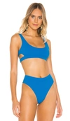 Bond Eye Heatwave Crop Bikini Top In Omo Blue