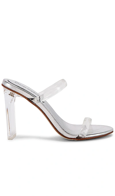 Jeffrey Campbell Serum Heel In Clear & Silver