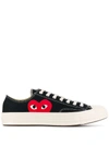Comme Des Garçons Play Comme Des Garcons Play Black Converse Edition Half Heart Chuck 70 Low Sneakers In Black