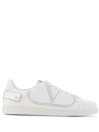 Valentino Garavani Valentino  V Logo Detail Sneakers - 白色 In White