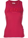 Fendi Logo Tank Top - Red