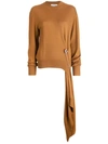 MONSE ASYMMETRICAL PIN DRAPED JUMPER