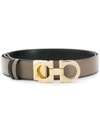 Ferragamo Gancini Reversible Leather Belt In Neutrals