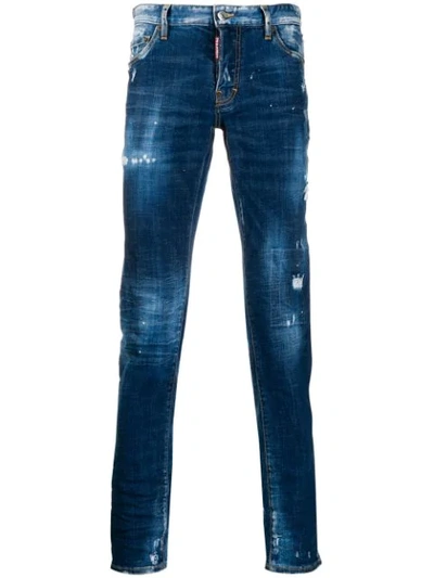 Dsquared2 Distressed Skinny Jeans - 蓝色 In Blue