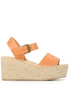 Soludos Minorca High Platform Sandals In Nude