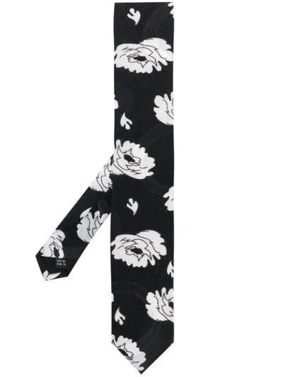 Yohji Yamamoto Floral Tie - 黑色 In Black