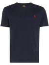 Polo Ralph Lauren Slim-fit Logo-embroidered Cotton-jersey T-shirt In Blue